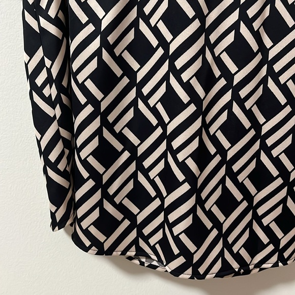 NWT OUI Satin Blouse - Camel/Black - Size 4 (EU 34) - Picture 5 of 10